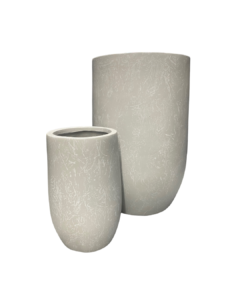 Forma Stoneware Planter Set (2-Piece) Beige
