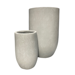 Forma Stoneware Planter Set (2-Piece) Beige